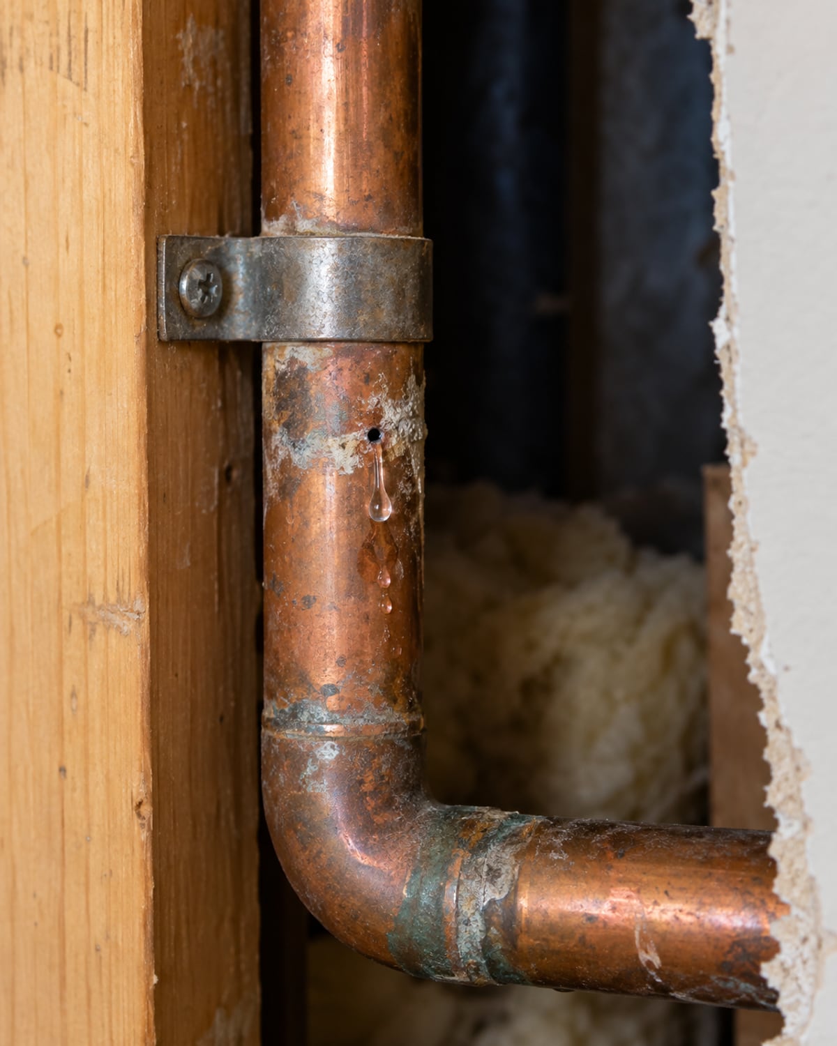 Close view of tools and plumbing conditions related to pipe repair & repiping in Santa Clarita